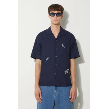 Paul Smith camasa din bumbac barbati, culoarea albastru marin, regular, M1R-905UE-N01592