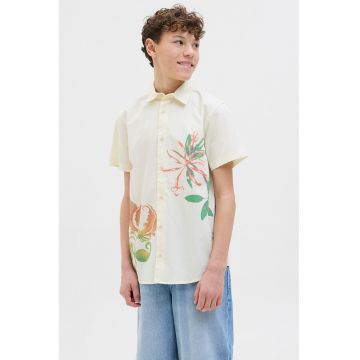 Camasa cu detalii cu model floral