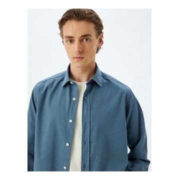 Camasa din bumbac cu model uni
