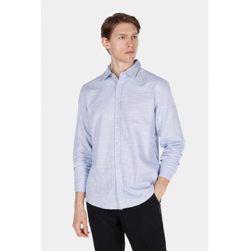 Camasa din bumbac cu model uni