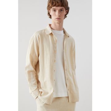 Camasa din bumbac cu model uni