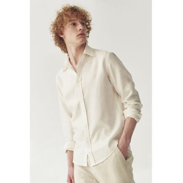 Camasa eleganta de in - Alb fildes