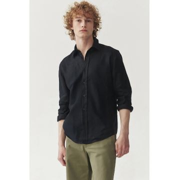Camasa eleganta de in - Negru