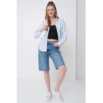 Camasa lejera de bumbac cu model in dungi