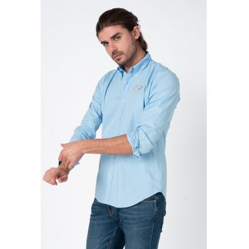 Camasa regular fit cu logo brodat