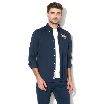 Camasa regular fit cu logo brodat