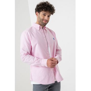 Camasa regular fit cu logo discret