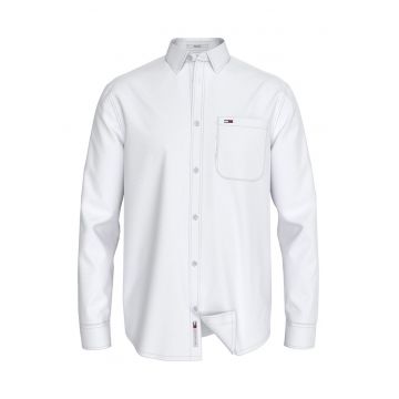 Camasa regular fit din amestec de in
