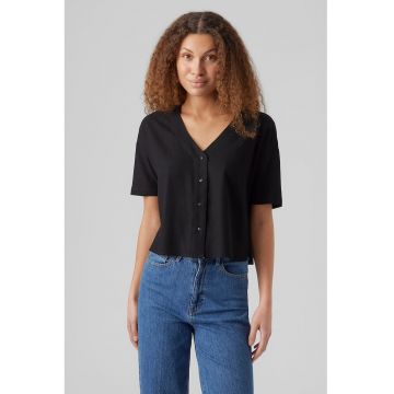 Camasa crop din amestec de in