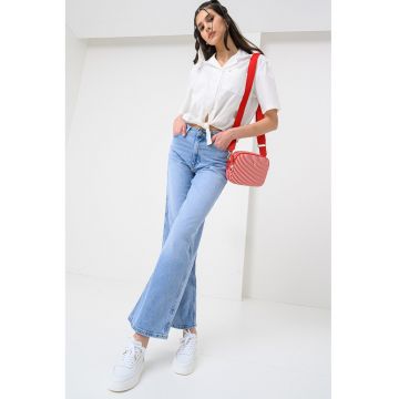Camasa crop din amestec de in