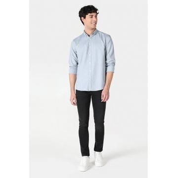 Camasa Cu Maneca Lunga De Barbati Verde Slim Fit -