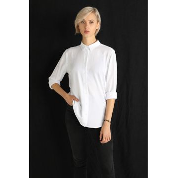 Camasa Cu Maneca Lunga De Dama Alb Regular Fit4