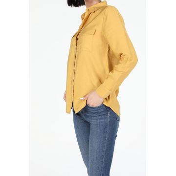 Camasa Cu Maneca Lunga De Dama Galben Regular Fit Cl1053076 8682240605621