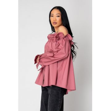 Camasa cu maneca lunga si umeri goi Rose Dust 15526