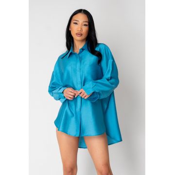 Camasa cu maneca lunga Turquoise 15516