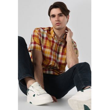 Camasa Cu Maneca Scurta De Barbati Multicolor Regular Fit3