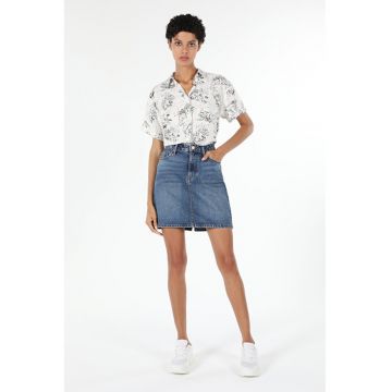 Camasa Cu Maneca Scurta De.Dama Alb Regular Fit