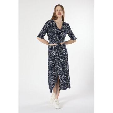 Camasa Cu Maneca Scurta De Dama Albastru Marin Regular Fit