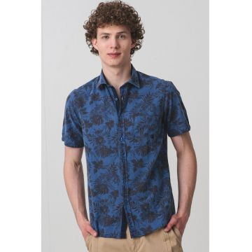 Camasa cu maneci scurte si imprimeu tropical