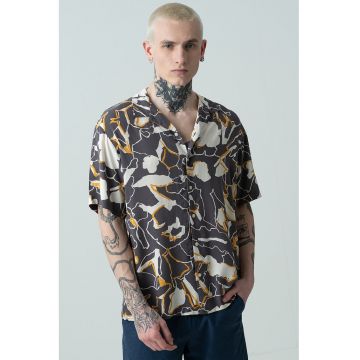 Camasa cu maneci scurte si model abstract Luke