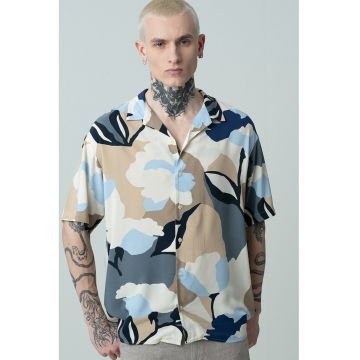 Camasa cu maneci scurte si model abstract Luke