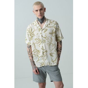 Camasa cu maneci scurte si model abstract Luke