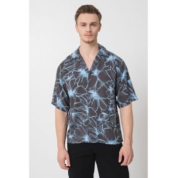 Camasa cu maneci scurte si model floral