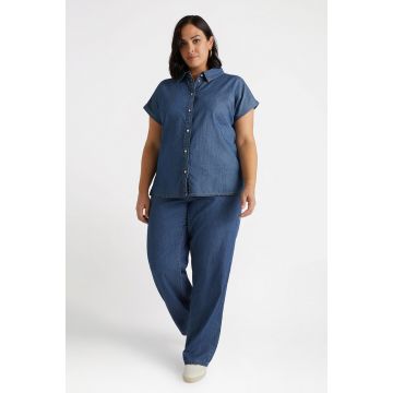 Camasa de denim cu maneci scurte