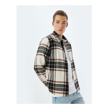 Camasa din amestec de bumbac cu model in carouri