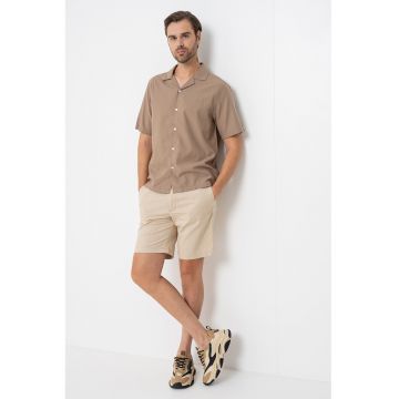Camasa din bumbac si modal cu model uni