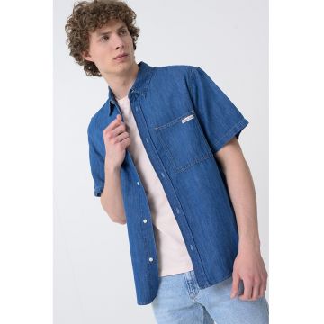 Camasa din denim cu maneci scurte