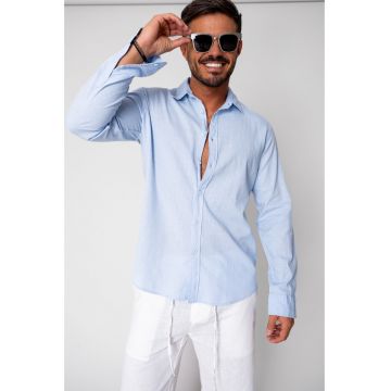 Camasa din IN cu nasturi Sky Blue 16158