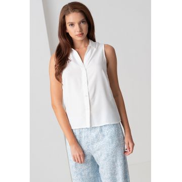 Camasa fara maneci cu model uni