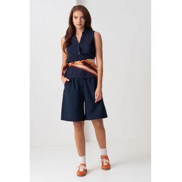 Camasa fara maneci cu model uni