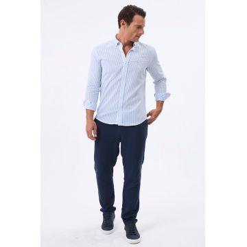 Camasa oxford din bumbac si in cu model in dungi