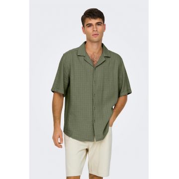 Camasa regular fit cu maneci scurte