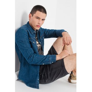 Camasa regular fit de bumbac cu buzunare cu clapa