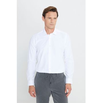 Camasa regular fit din amestec de bumbac