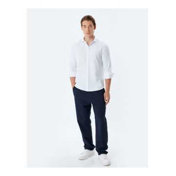 Camasa regular fit din amestec de bumbac