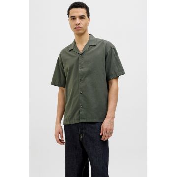 Camasa relaxed-fit din bumbac si in