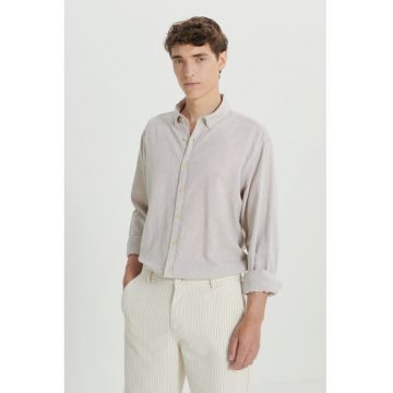 Camasa relaxed fit din bumbac si in