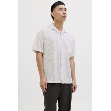 Camasa relaxed-fit din bumbac si in