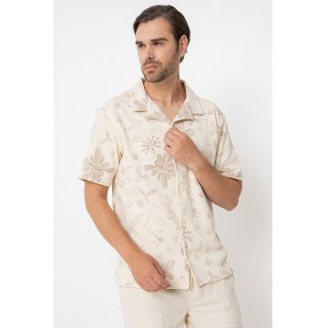 Camasa relaxed fit din jerseu cu model grafic Baggio