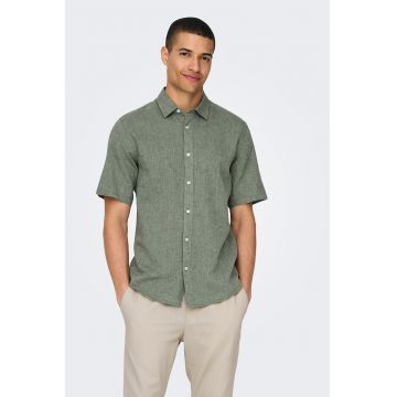 Camasa slim fit din amestec de in Caiden
