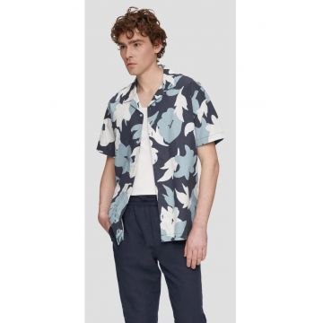 Q/S by s.Oliver Camasa barbati cu maneca scurta - Regular Fit cu imprimeu floral - Alb -