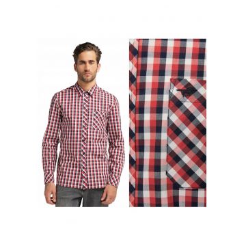 Camasa Barbati -  Casper Kc B-Check - Croi: Slim Fit - Inchidere: Nasturi - Compozitie Material: 100% Bumbac - Model Dominant: Carouri - M Intl - Multicolor