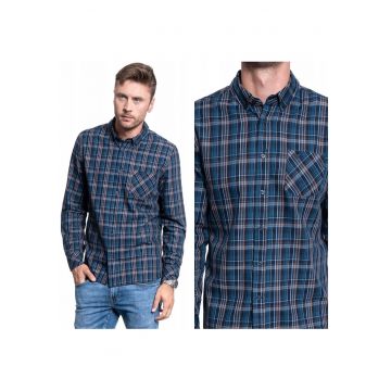 Camasa Barbati -  Clemens Bdc Twill - Croi: Regular Fit - Inchidere: Nasturi - Compozitie Material: 100% Bumbac - Model Dominant: Carouri - M Intl - Albastru