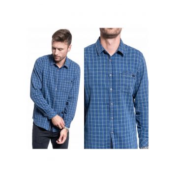 Camasa Barbati -  Clemens Kc Check - Regular Fit - Nasturi - 100% Bumbac - 2 Buzunare - M Intl - Multicolor
