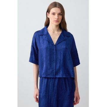 Camasa crop cu maneci cazute