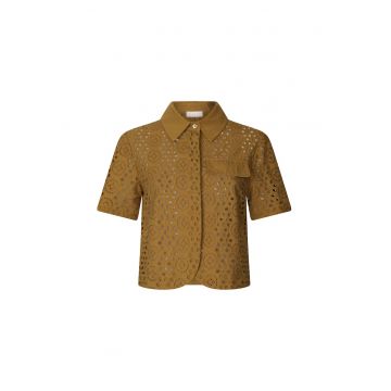 Camasa crop de dantela